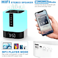 Miniatyrbild 2 av 5: Perfekt 360-graders ljud Bluetooth-högtalare, multifunktionell enhet för väckarklocka i sovrummet, dimbar flerfärgad beröringssensor LED-lampa