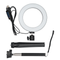 Miniatyrbilde 1 av 5: LED Selfie Fill Light Bærbar LED Ring Lampe 3 Modus Justerbar w