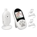 Miniatyrbillede 2 af 8: Videobabyalarm med kamera 2,4 tommer 2-vejs stemmeintercom infrarød nattesyn WiFi babyovervågningsenhed 100‑240V EU-stik