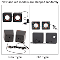 Miniatyrbilde 3 av 5: Mini Cube USB Stereo 3,5 mm Jack kablet høyttaler for stasjonær bærbar PC-datamaskin (dobbeltspor)