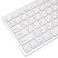 Miniatyrbilde 4 av 8: Trådløst tastatur Mini 78 taster Ultra tynt bærbart hvitt datamaskintastatur for Android for OS X for IOS for WindowsJapanese