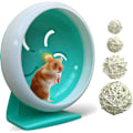 Miniatyrbild 1 av 8: Petest Hamsterhjul, Uppmuntra Hälsosam Motion, Tyst Snurra Med Sömlös Trepunktsspänne Design för Dvärghamstrar, Guldhamstrar