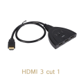 Miniatyrbilde 1 av 5: Svart 3-porters HDMI Multi Display Auto Switch Hub Box Splitter 1080P HD TV-adapter