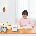 Miniatyrbild 5 av 5: Bordskalender 2023-2024 - 18 Månaders Liten Skrivbordskalender Löper från Juli 2023 till December 2024, Stående Blädderkalender med Anteckningsblock Style 2