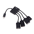Miniatyrbild 2 av 2: 4-portars Micro USB-värd OTG-hubadapterkabel för Android-surfplatta och smartphone