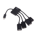 Pikkukuva 2 / 2: 4-porttinen mikro-USB-isäntä OTG -keskitinsovitinkaapeli Android-tabletille ja älypuhelimelle