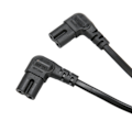 Pikkukuva 4 / 8: IEC320 C8 - IEC320 C7 -virtajohto, uros - naaras, 1 sisään 2 ulos AC-virtajakokabel LCD-näytölle, pöytälampulle, 100-250 V