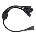 Miniatyrbillede 5 af 8: UPS PDU C14 til 5 x C13 Strømadapterkabel Han til Hun 10A 250V Y Splitter Strømadapterkabel 1,6ft
