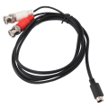 Miniatyrbillede 4 af 5: MINI DIN 4-polet til 2 BNC-kabel 4,9ft MINI DIN 4-polet han til 2BNC han Y-splitterkabel til overvågning af capture-kort