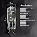 Miniatyrbild 3 av 5: G9 Ugnslampa Hög Temperaturresistent Hållbar Halogenlampa för Kylskåp Ugnar Fläktar 40w