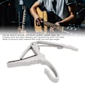 Miniatyrbild 5 av 8: Gitarr Capo Alloy Snabb Tonändring Bärbar Instrument Tillbehör för Spel Prestanda Silver