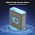 Miniatyrbild 6 av 8: GoPro Hero 9 10 Ersättningsbatteri, Högkapacitets Uppladdningsbart Batteritillbehör för Hero 9 Black, Långvarig Kraft för Dina Äventyr