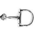Miniatyrbillede 5 af 8: D-formet snaffle nøglering holdbar sølv D-ring zink-legering hestesnaffle bits nøglering