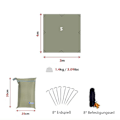 Miniatyrbild 2 av 5: Campingtält Ripstop Polyester Tarp för Utomhusbruk, Portabelt Skydd för Flera Tillfällen för Backpackingäventyr och Extremväder, Khaki (300 cm x 400 cm)