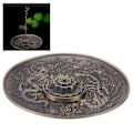 Miniatyrbillede 1 af 8: Røgelseholder i zinklegering med dragemønster - Røgelsesbrænderplade til soveværelse, tempel, bronze