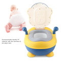 Miniatyrbillede 4 af 6: Tegneserie Abeformet Børne Pottetræning Sæder Bærbare Baby Toilet Badeværelse Forsyning Gul
