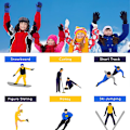 Miniatyrbild 4 av 5: Vinter Skidhandskar Svart Universal Fingerhandskar Handmålade M