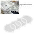 Miniatyrbilde 6 av 8: 50 stk dusj avløpshår catcher fiberglass praktisk praktisk tett maske dusj hår catcher 11cm diameter, 3mm maske