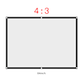 Miniatyrbilde 4 av 5: 1 stk bærbar sammenleggbar NOn crease hvit projektor lerret projeksjonsskjerm 4:3 (84 tommer)