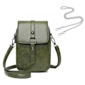 Pikkukuva 1 / 5: Pieni nahkainen crossbody-puhelinlaukku naisille, matkapuhelimen olkalaukut korttilompakko, matkapuhelin jopa 6,5 tuumaa, laukun koko 20*13*6cm