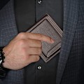 Miniatyrbild 5 av 5: Läder Minimalistiska Plånböcker för Män  Framfickan Kortinnehavare Plånbok