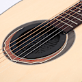 Miniatyrbild 3 av 4: Svart gummigitarr ljudhålsskydd block för akustisk klassisk gitarr 38''/39''