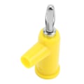 Miniatyrbilde 4 av 8: 10 stk. Stakkbare bananplugg 4mm/0,2 tommer Loddfri messing Standardstørrelse Stakkbar bananplugg for sikkerhetstilbehør Gul