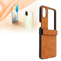 Miniatyrbild 1 av 8: Fodral för Oppo Find N2 Flip Syntetiskt läder Ultra tunt Stötsäkert Telefonskyddsskal för Oppo Find N2 Flip Brun