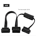 Miniatyrbillede 3 af 5: 16-bens han til dobbelt hun OBD2 splitter fladt forlængerkabel adapter med switch