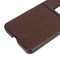 Miniatyrbillede 4 af 8: Kulfiber tekstur foldbar telefonbeskyttende etui mobiltelefonbeskyttelsescover til Oppo Find N2 Flip Brun