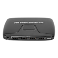 Pikkukuva 2 / 5: 4-porttinen USB 2.0 -kytkinvalitsin 4 tietokonetta jakavat 4 USB-laitetta USB KVM -kytkin näppäimistölle ja hiirelle