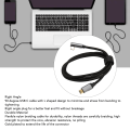 Miniatyrbild 5 av 5: USB C till 90 graders USB C-kabel 100W USB3.1 Gen2 10 Gbps 4K 60Hz rätvinklad typ C till typ C datakabel för Steam Deck
