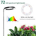 Miniatyrbild 3 av 5: Växtlampa LED Fullspektrum för Inomhusväxter, Justerbar Växtbelysning med 72 LEDs, Dimbar Ljusstyrka, Timer 3/9/12 Timmar för Inomhusväxter black