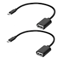 Miniatyrbild 2 av 2: Typ-C OTG-datakabel USB-adapter OTG-adapterkonverter Micro USB-kablar AUX-ljudkabeladapter för AndroidSvart