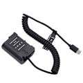 Miniatyrbillede 2 af 8: Type C fuldt afkodet dummy batteri powerbank med EN EL15 fjederkabel til D810 D850 Z5 Z6 Z6II Z7 Z7II kamera
