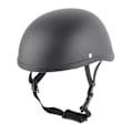Miniatyrbillede 2 af 5: Motorcykel lav profil halv ansigtshjelm kraniehætte mat sort (L)