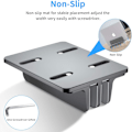 Miniatyrbild 2 av 7: Innovativt Dubbelspårs Vertikalt Laptopställ, Premium Sandblästrad Aluminiumlegering Skrivbordshållare För Alla Enheter Upp Till 17,3 Tum - Optimerar Utrymme
