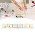 Miniatyrbild 1 av 8: Akryl quilting linjal hög noggrannhet 5x30cm gul tyg quilting linjal tygskärare linjal för hem DIY sömnad