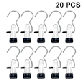 Miniatyrbild 1 av 5: 20 st Boot Hanger Clips, Tvättkrok Hängande klädnålar Rostfritt stål Galge Håll Clips för strumpor, handdukar, underkläder, hattar, halsdukar, handdukar, byxor