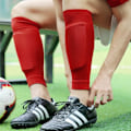 Miniatyrbild 3 av 5: 2 par fotbollsskydd kompressionsstrumpor för vuxna, benprestandastödshållare strumpor