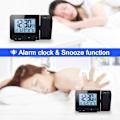 Miniatyrbild 4 av 8: Projektionsväckarklocka, Digital LCD-skärm med Dubbla Alarm och Progressiv Volym, Perfekt för Barn, Lättinställd Dimmer, Helgläge