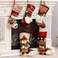 Miniatyrbild 6 av 8: Söta Jultomte Snögubbe Ren Julstrumpor, Personlig Design med Klassiska Element för Festlig Dekor