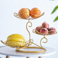 Miniatyrbild 4 av 8: Elegant 3-vånings Fruktkorg, Utrymmesbesparande Multifunktionell Design För Kök Kontorsinredning, Dekorativ Metallskål Med Rostskyddsmålad Finish