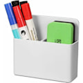 Miniatyrbilde 1 av 5: Magnetisk markørholder, magnetisk oppbevaringsboks blyantholder for whiteboard, skoleartikler, kjøleskap, skrivebord, skap og magnetisk overflate, hvit