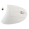 Miniatyrbillede 1 af 5: 2.4GHz optisk 1600DPI trådløs ergonomisk vertikal gamingmus NOn forsinkelse til pc bærbar computer hvid