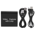 Miniatyrbillede 1 af 5: Med Loop out-funktion HDMI Video Capture Encryption Dongle Card USB2.0 4k 1080P