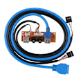 Miniatyrbillede 2 af 5: Computer Chassis Frontpanel Audio Interface Panel USB3.0/2.0 med kabel