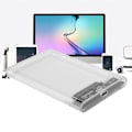 Miniatyrbild 5 av 5: Transparent 2,5 tums SATA HDD SDD Box Case Typ C Mobil Hårddisk Extern Kapsling UASP