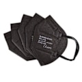 Miniatyrbillede 3 af 5: 20 stk. Sorte KN95 Masker ML CE Certificeret Højdensitetsfiltrering 5 Lag Forseglet og Genlukkelig Individuelt Voksne