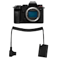 Miniatyrbilde 1 av 8: D Tap til DMW DCC17 Dummy Batteri Spiral Kabel DMW BLK22 Batteri Adapter for Lumix S5 S5K S5GK GH5II GH6 G9 Digitalkamera